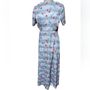 amish mennonite cape dress M Short Sleeve 36" Bust Square Neck Floral Wo…